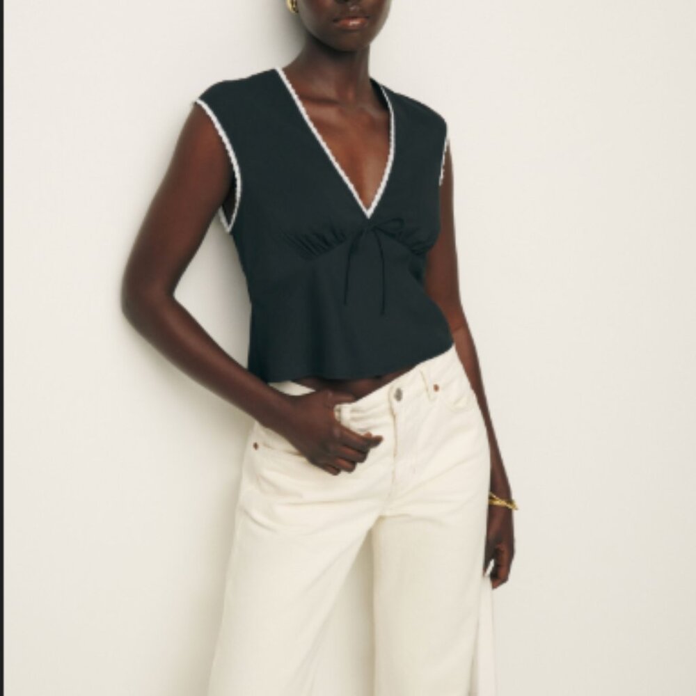 Reformation Cherry Top - in Black [WORN ONCE]